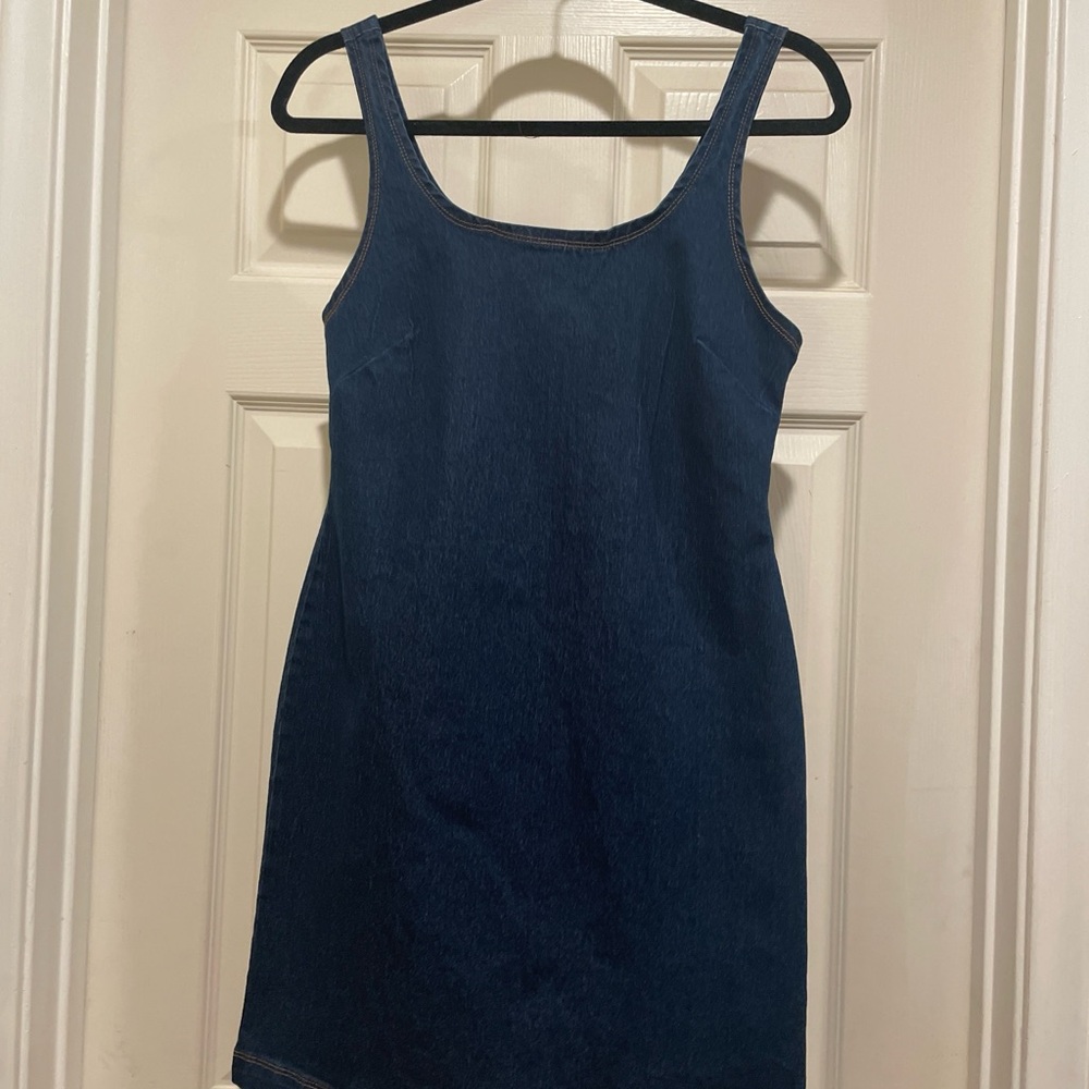 Derek Heart Dark Blue Jean Mini Dress